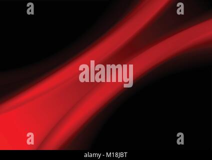 Abstract red smooth blurred waves background. Vector soft design Stock Vector
