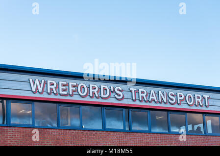 Northampton UK January 04, 2018: Wreford Group logo sign in Sixfields Industrial Park. Stock Photo