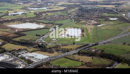 aerial view of Catterick Racecourse, North Yorkshire, UK Stock Photo