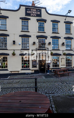 The Ostrich harbourside pub, Bristol, UK. Stock Photo