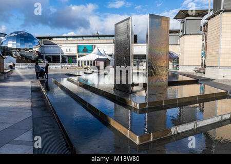 Public art installations in Millennium Square, Bristol, UK Stock Photo