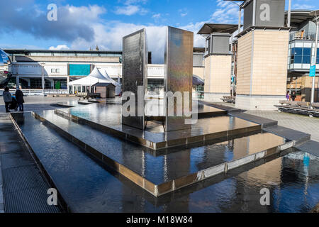 Public art installations in Millennium Square, Bristol, UK Stock Photo