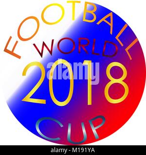 soccer world cup in Russia 2018 logo, art emblem Stock Vector