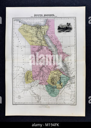 1877 Migeon Map Stock Photo