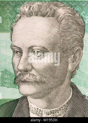 Ivan Franko portrait from Ukrainian money Stock Photo