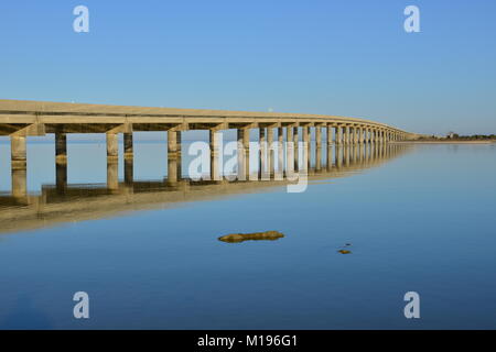 The bridge from Dauphin Island to the mainland. Stock Photo