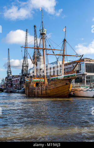 The Matthew. Reconstruction of John Cabot's famous ship. Bristol, UK ...