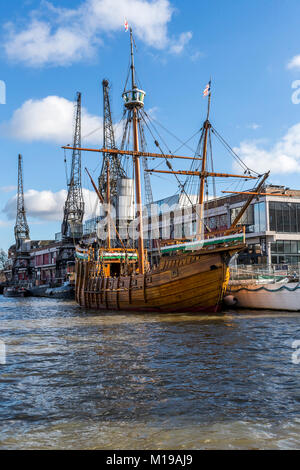 The Matthew. Reconstruction of John Cabot's famous ship. Bristol, UK ...