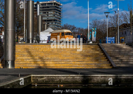 Signature taco's pop-up restaurant van at the Cascade Steps, Bristol, UK. Stock Photo