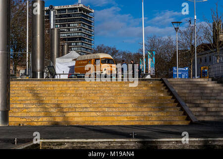 Signature taco's pop-up restaurant van at the Cascade Steps, Bristol, UK. Stock Photo