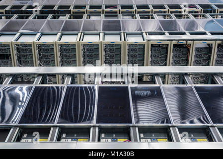 Geneva, Switzerland - 26 Jan 2018: Servers at the data centre of the European Organization for Nuclear Research (CERN) in Geneva, Switzerland. Stock Photo