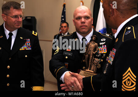 Staff Sgt. Eugene Patton, an intelligence analyst with Colorado Army National Guard 117th Space Battalion, was awarded NCO of the Year for the 2012 ARNG Region VII Best Warrior Competition at Camp San Luis Obispo, Calif., April 26. Stock Photo