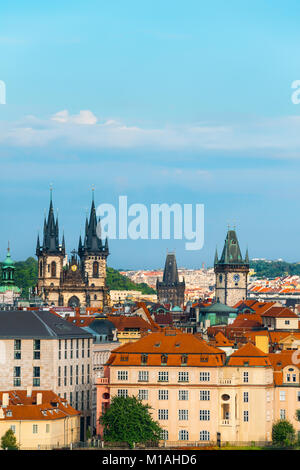 View of Prague on bright summer day Stock Photo - Alamy