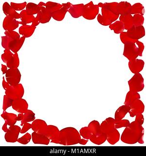 Red floral frame vector illustration Stock Vector