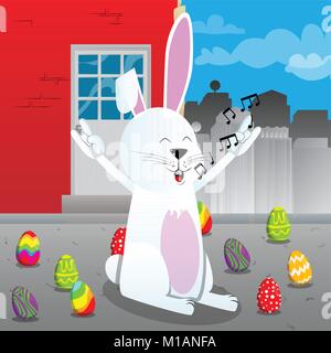 Download Easter Bunny Cool Rabbit Cartoon Giving Thumbs Up Stock ...