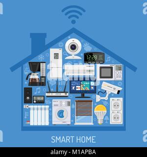 Smart Home and Internet of Things Concept Stock Vector