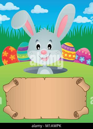 Parchment and Easter bunny theme 5 - eps10 vector illustration Stock ...