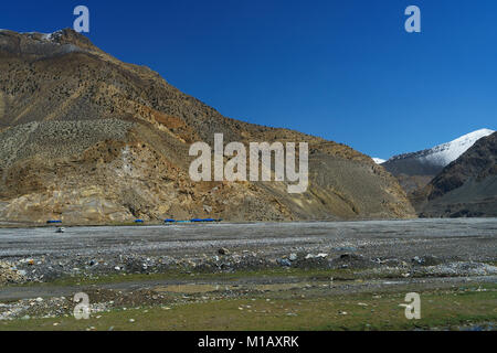 Kali Gandaki valley near Jomsom, Mustang region, Nepal. Stock Photo