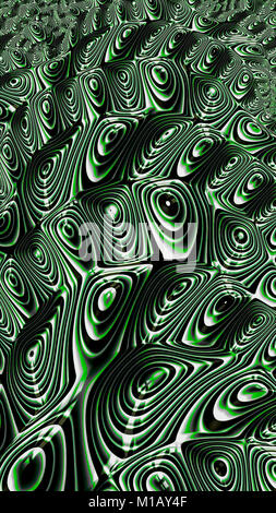 Gnarled concentric circles - abstract digitally generated image Stock Photo