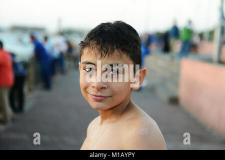 Portrait of a smiling Jordanian boy. Stock Photo