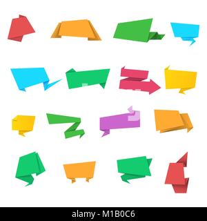 Paper banner - business infographic. List of 16 items.  Stock Vector