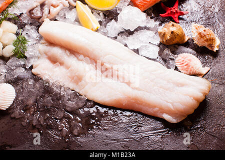 Seafood on the ice Stock Photo