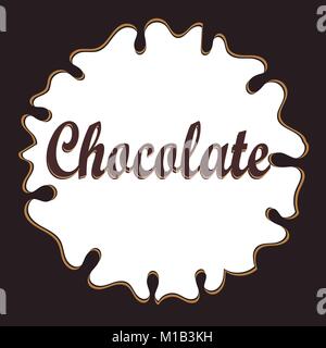 Cocoa dressing on white background. Stock Vector