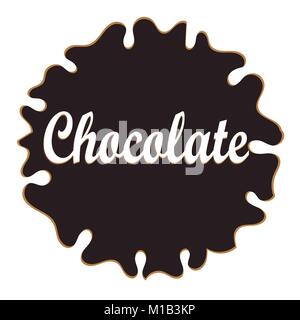 Cocoa dressing on white background. Stock Vector
