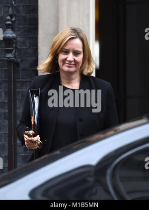 Home Secretary Amber Rudd leaving Downing Street, London, following a ...