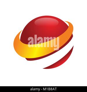 3D Global Industry Symbol Vector Graphic Design Stock Vector