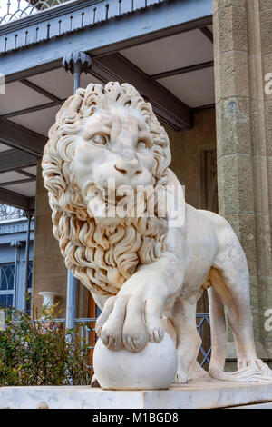 Sculpture of Medici lion in Vorontsov Palace Stock Photo