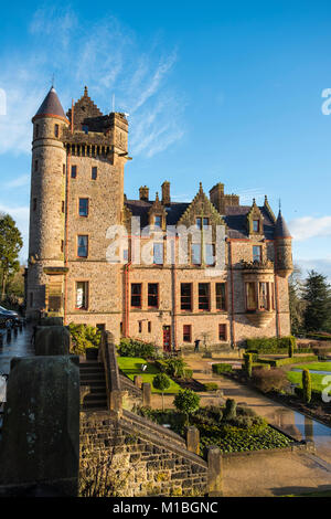 Belfast castle. Tourist attraction on the slopes of Cavehill Country Park in Belfast, Northern Ireland, Belfast City Council Stock Photo