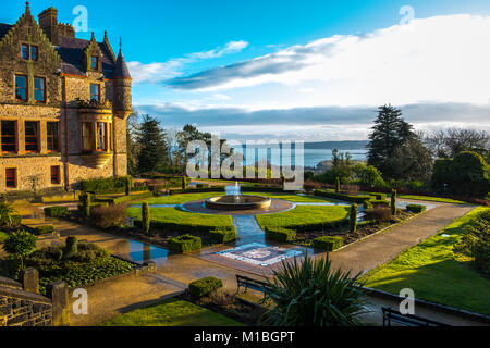 Belfast castle. Tourist attraction on the slopes of Cavehill Country Park in Belfast, Northern Ireland, Belfast City Council Stock Photo