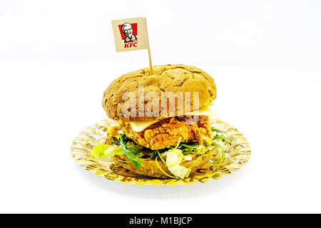 KFC Grander Cheeser Burger Stock Photo