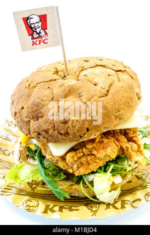 KFC Grander Cheeser Burger Stock Photo