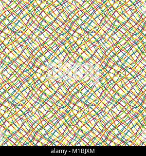 Intricate colored wires seamless pattern. Vector illustration. Stock Vector
