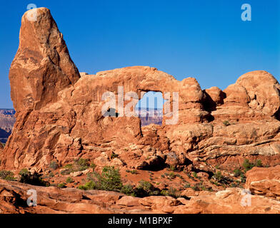 turret arch in arches national park, utah Stock Photo