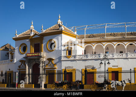 Bullring La Maestranza, Seville, Andalusia, Spain. Stock Photo