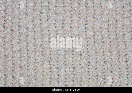 white fabric, patterned closeup, wool Stock Photo