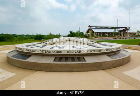 Texas, Hill Country, Fredericksburg, Texas Rangers Heritage Center, Ranger Ring of Honor Stock Photo