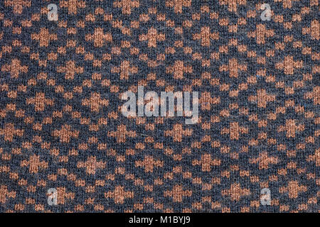 gray orange fabric, closeup on pattern Stock Photo