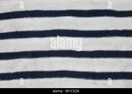fabric in white and black stripes, closeup Stock Photo