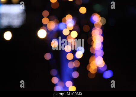 Bokeh image taken at Perth Riverside Light Nights, Scotland Stock Photo