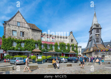 Bell tower of the Church of Saint Catherine, Honfleur, Calvados, Normandy, France, Europe. Stock Photo