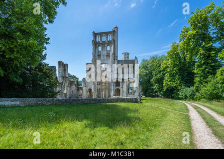 Jumièges Abbey ruins, Seine-Maritime, Normandie, France, Europe Stock Photo