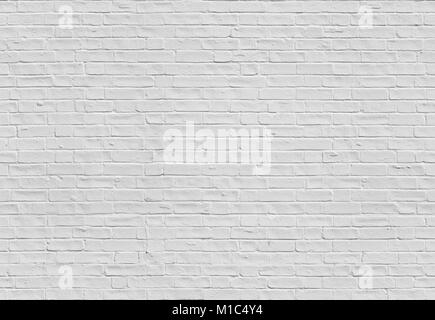 Unlimited  endless seamless pattern of the white brick wall Stock Photo