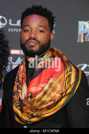 Los Angeles, California, USA. 29th January, 2018. Director Ryan Coogler attends the World Premiere of Marvel Studios' 'Black Panther' at Dolby Theatre on January 29, 2018 in Los Angeles, California. Photo by Barry King/Alamy Live News Stock Photo