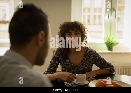 Couple having breakfast together Stock Photo