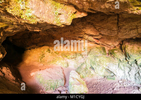 An image of the inside of the 'Bone Caves', Inchnadamph, Sutherland,Scotland. 16 October 2015 Stock Photo