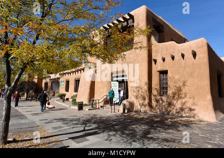 Downtown Architecture in Old Santa Fe, New Mexico, United States Stock Photo